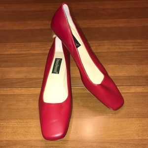 Harvey Bernard red shoes